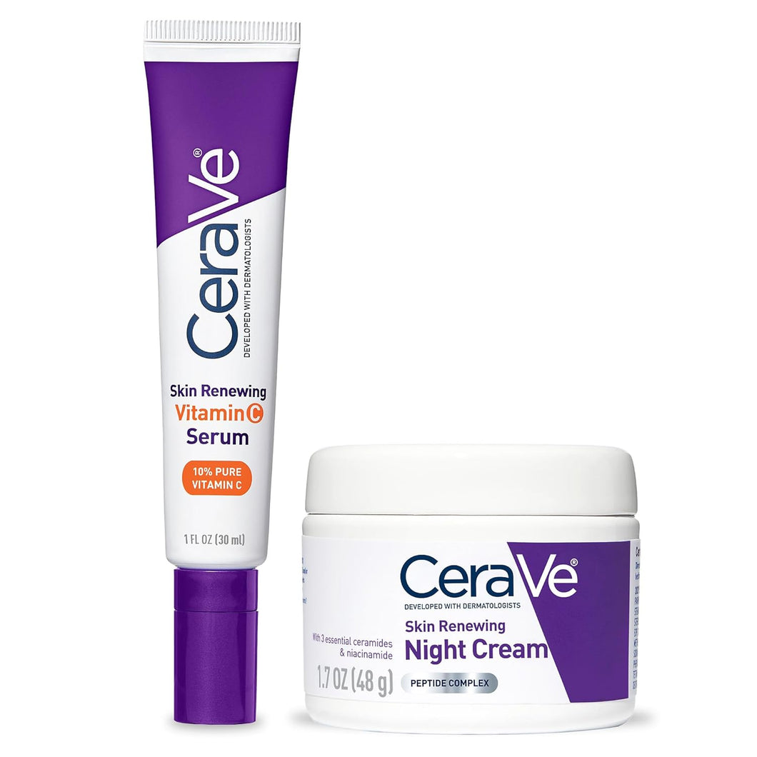 CeraVe Vitamin C Serum and Night Cream Skin Care Set