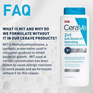 CeraVe 2 In 1 Hydrating Anti Dandruff Shampoo And Conditioner Twin Pack