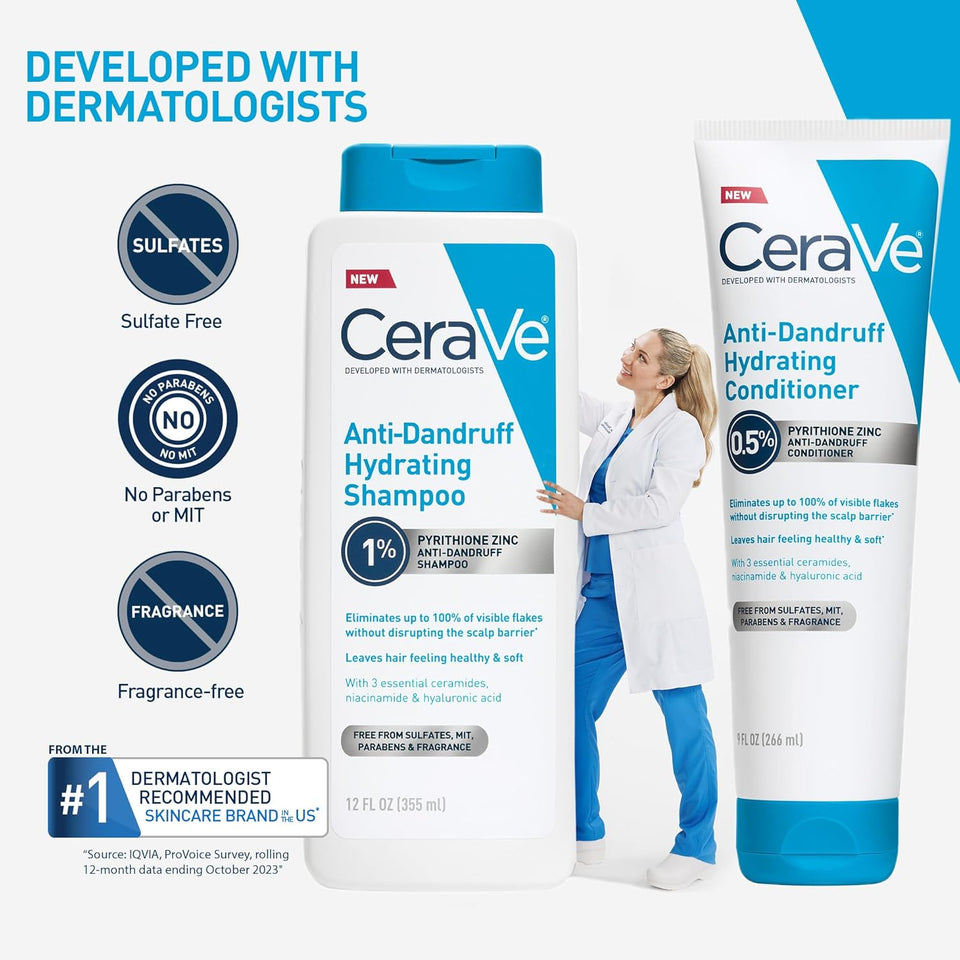 CeraVe Hydrating Anti Dandruff Shampoo and Conditioner Set